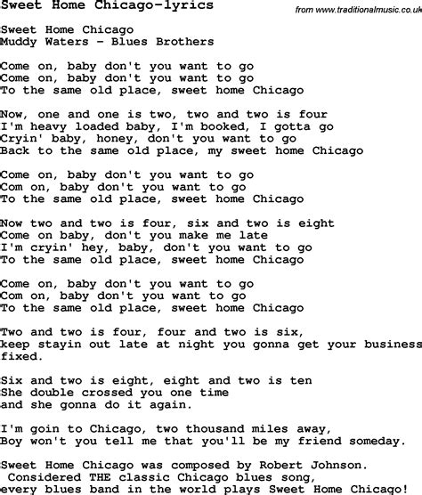 Sweet Home Chicago – Een klassieke blues hymne met een rauwe soul en onstuimige energie